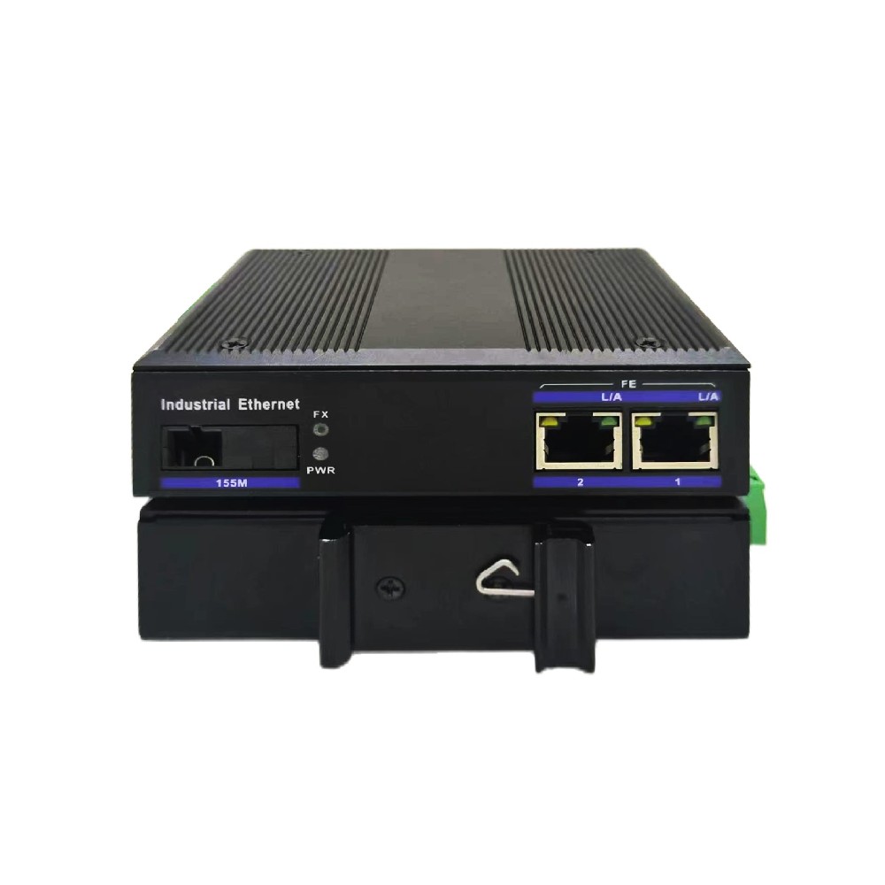 百兆工业级1光2电收发器