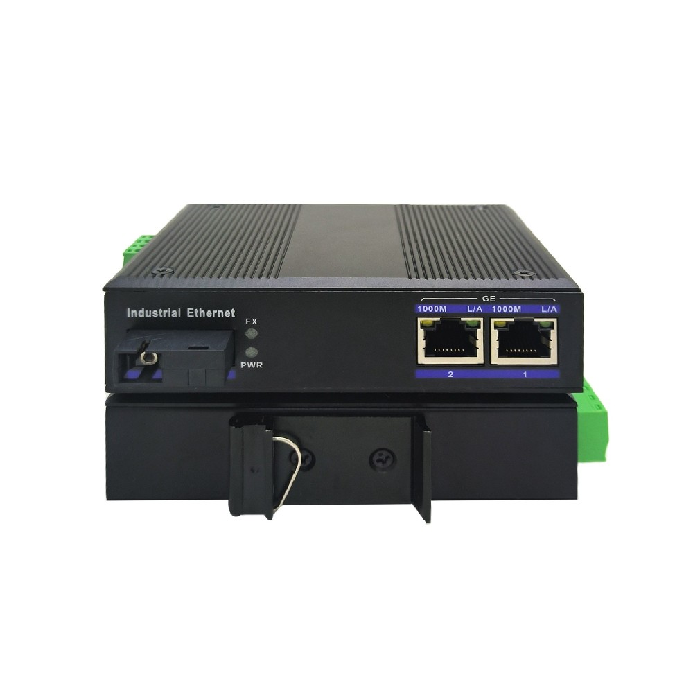 千兆工业级1光2电收发器